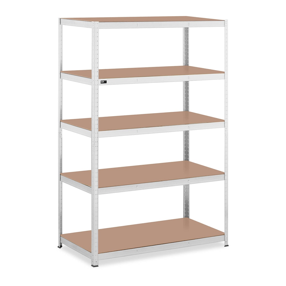 Helloshop26 - Estante metálica reforçada para oficina 120 x 60 x 180 cm suporta 5 x 150 kg armazenamento robusto de ferramentas 14_0005177