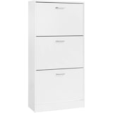 thumbnail of UAC Schuhschrank 120 x 60 x 24 cm, mit 3 Klappen, Schuhkipper, Schuhregal mit 3 Ebenen, Trennwände verstellbar, Schuhkommode, weiß