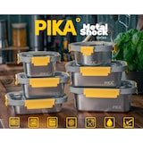 thumbnail of PIKA - Boite alimentaire 1200ml en inox et couvercle en verre trempé – Hermétique et légère – Compatible micro-ondes, four, congélateur – MetalShock
