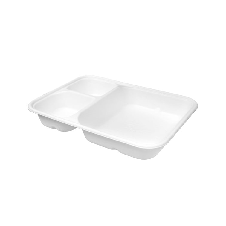 MONOUSO - Tabuleiro de Cana-de-Açúcar para Nachos 3C 16,5x21,5x3,5cm (50 Uds)