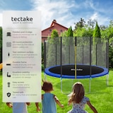 thumbnail of tectake Trampolino con rete di protezione  Nero/Blu