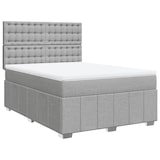 thumbnail of vidaXL Boxspringbett mit Matratze Hellgrau 140x190 cm Stoff
