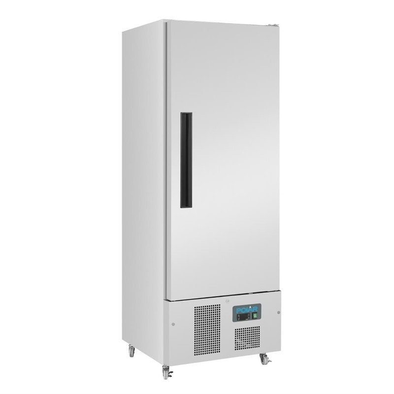 Congelador de 1 porta, Slimline, aço inoxidável, refrigeração a ar, com fechadura, Polar 440L G591