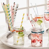 thumbnail of 1000 Stück Shake-Halme, Papier  pure  Ø 8 mm · 21 cm farbig sortiert  Stripes