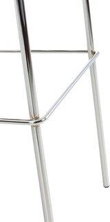 thumbnail of Barhocker TENAR - Stoff Creme 43x48x100 cm Silber | Barstuhl Mit Lehne Tresenhocker Tresenstuhl Kneipenhocker Kneipenstuhl