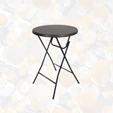thumbnail of BRASQ Statafel Set van 2 Zwart ø80 x 110 cm - Bartafel - Vouwtafel - Inklapbaar van kunststof en metaal voor binnen en buiten