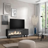 thumbnail of Móvel de TV, Muito espaço de arrumação, 158x35x57cm, Para televisores até 65", Lareira eléctrica XXL, Design industrial, Estilo moderno, Preto _ 421_6