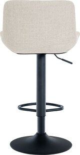 thumbnail of Barhocker CARAM - Stoff Creme 48x54x81 cm | Barstuhl Höhenverstellbar Mit Lehne Drehbar Tresenhocker Tresenstuhl Kneipenhocker Kneipenstuhl