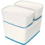 thumbnail of Aufbewahrungsbox MyBox Groß A4 mit Deckel ABS blau metalic Packung mit 4 Stück