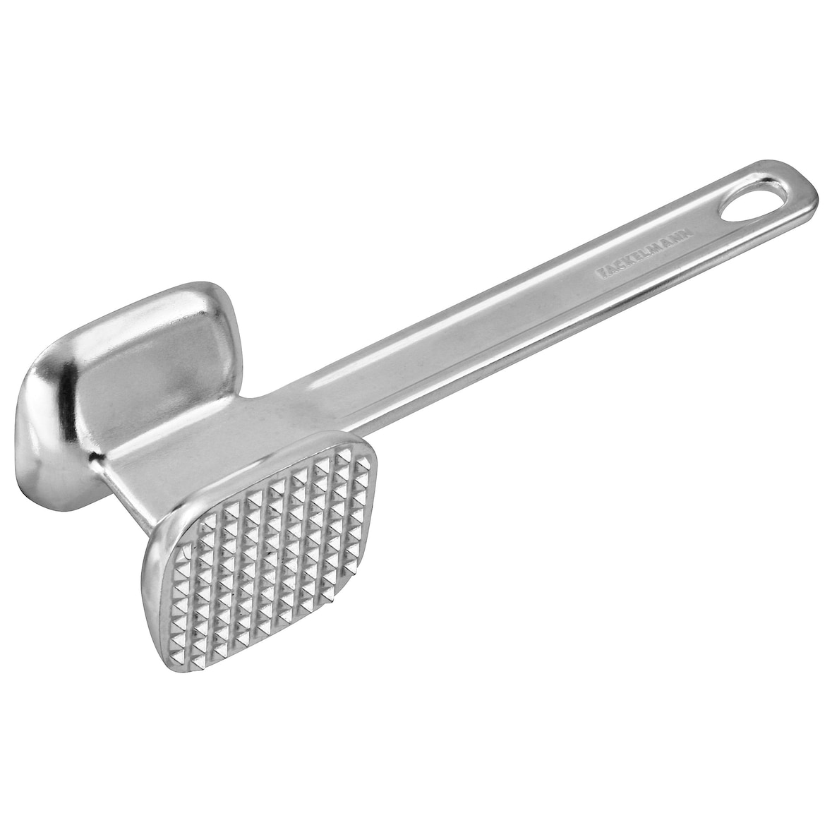 aro Attendrisseur à viande, aluminium, 26 x 7 cm, poignée, 2 surfaces de travail, argenté