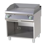 thumbnail of Gastro Gas-Griddleplatte gerillt&glatt verchromt Standgerät Unterbau Grillplatte Bratplatte 800x730x900 mm 14 kW