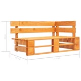 thumbnail of vidaXL Outdoor-Eckbank Paletten Holz Honigbraun