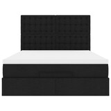 thumbnail of vidaXL Ottoman-Bett mit Matratze & LEDs Schwarz 140x190 cm Stoff