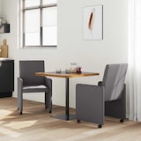 thumbnail of vidaXL Esszimmerstühle mit Rollen 2 pcs Grau 57 x 66 x 94 cm