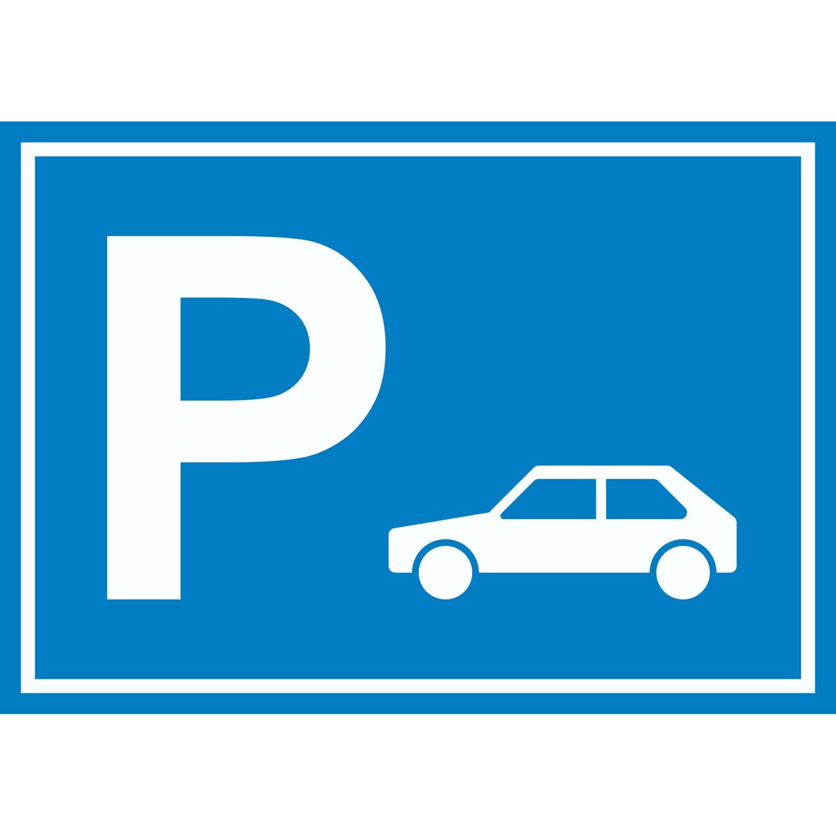 Auto PKW Parkplatz Schild waagerecht A2 (420x594mm)