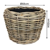 thumbnail of Pflanzkorb Sylter Korb Blumenkorb 68x52cm Rattan Garten Drypot Natur