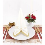 thumbnail of Airlaid Serviette Just Married in Gold, 40 x 40 cm, 50 Stück - APARTina