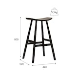 thumbnail of METRO PROESSIONAL Barkruk Marenza, beukenhout, wengé