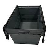 thumbnail of Caisse de transport/stockage en plastique avec couvercle attaché - 600 x 400 x 320 mm - VOGUE