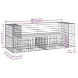 thumbnail of vidaXL Gartenbank aus Gabionen 184x71x65,5 cm Massivholz Douglasie