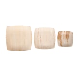 thumbnail of 25x BIO Teller quadratisch aus Palmblatt 20x20 cm Palmblattteller Einwegteller Einmalteller