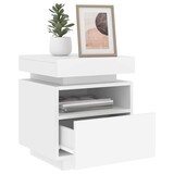 thumbnail of Armoires de chevet avec lumières LED 2 pcs blanc 40x39x48,5 cm – Modèle Rosée