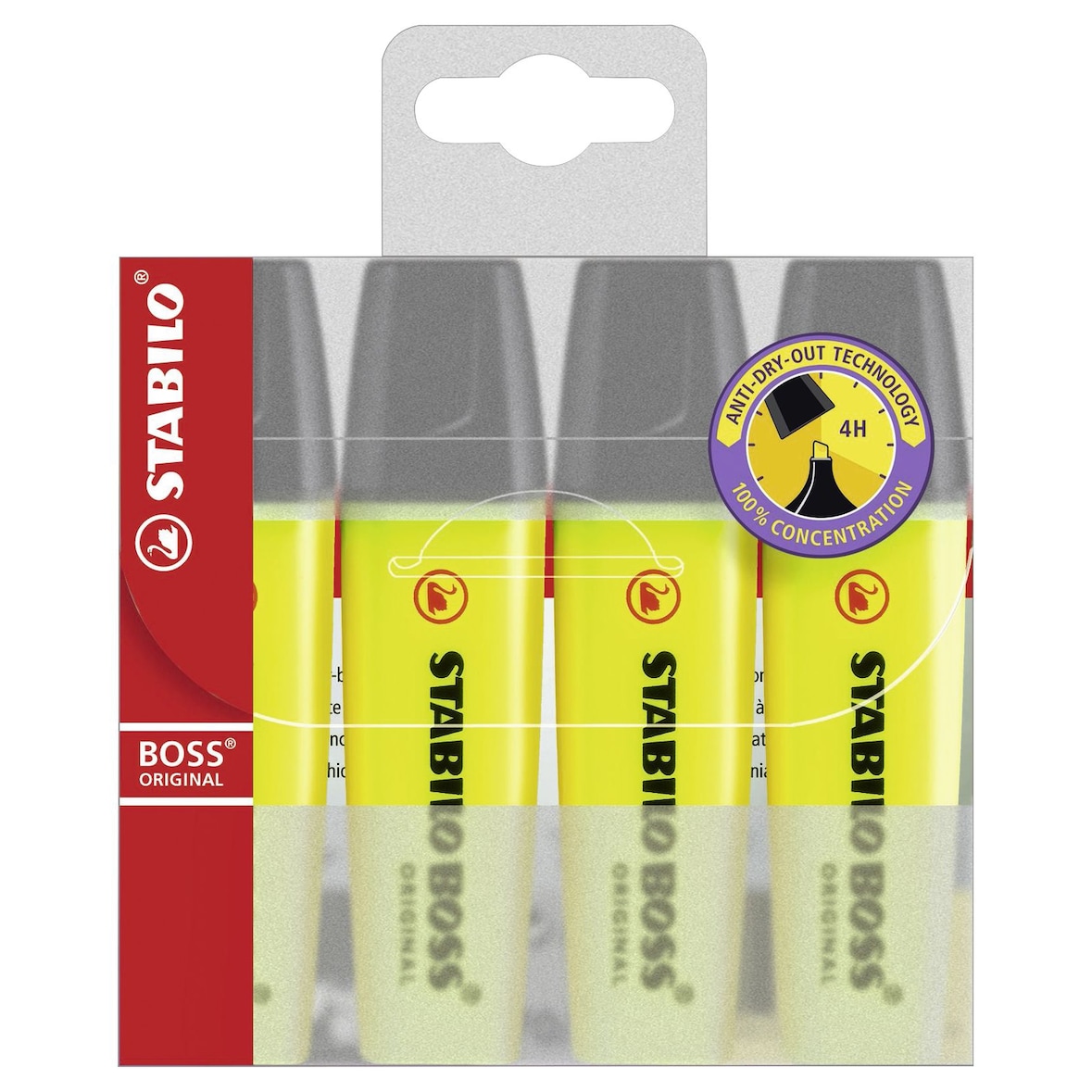 STABILO BOSS Original Textmarker gelb 4 Stück