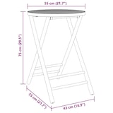 thumbnail of vidaXL Tuintafel inklapbaar Ø 55x75 cm bamboe