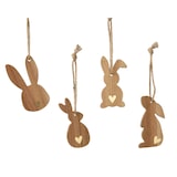 thumbnail of 1 Osterhase zum Aufhängen 4x10cm Holz Herzmotiv Osterdeko Dekohase Holzfigur mit Aufhänger Hängedeko Osterfiguren Osterschmuck Holzdeko Ostern