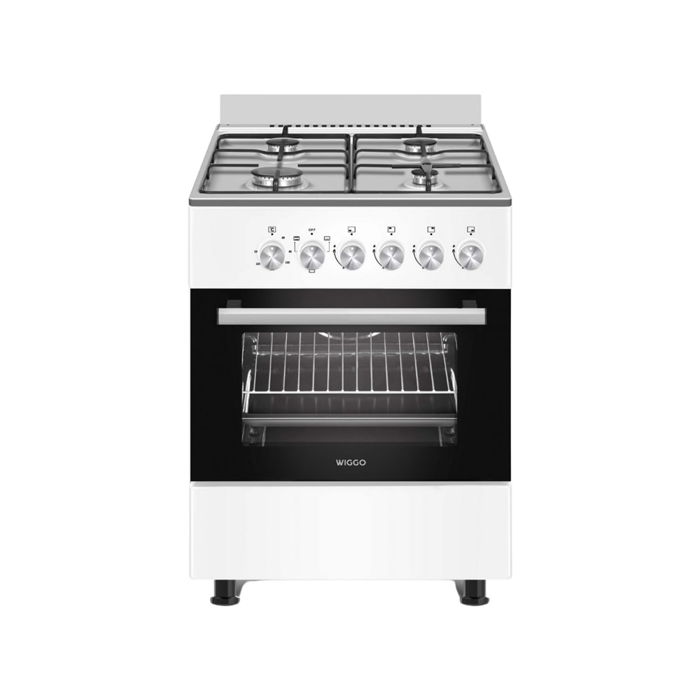 Wiggo WO-E606A(WX) Vrijstaande Gasfornuis - 60 cm - Wit