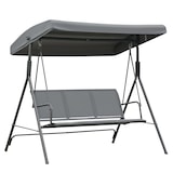 thumbnail of Columpio Balancín Jardín de 3 Plazas con Techo Parasol Ajustable Respaldo Transpirable y Marco de Acero para Terraza Balcón Exterior 175x118x159 cm