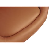 thumbnail of Décoshop26 - Tabouret de bar assise pivotante à 360° hauteur réglable en PVC marron clair piètement en métal noir 10_0004767