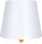 thumbnail of SalesFever Tischleuchte mit LED-Akku | Gestell Palmblatt, Gummibaum / Schirm Metall | B 11 x T 11 x H 29 cm | Schwarz – Weiß