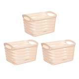 thumbnail of Kit 3 Middelgrote Rechthoekige Manden 1.5 Liter Beige 7house