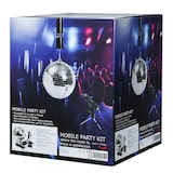 thumbnail of SATISFIRE Discokugel Set Mobile Party Komplettset 20cm Kugel Motor Spot Stativ