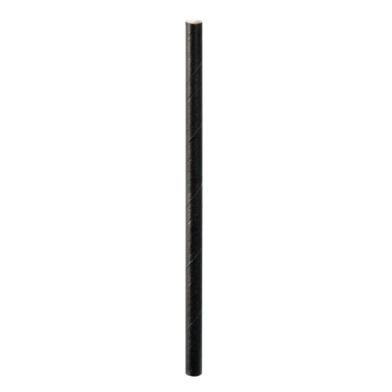 4000 Bio Stohhalme Papier Trinkhalme 15 cm x Ø 6 mm Schwarz