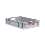 thumbnail of PROREGAL Eurobox NextGen Color | HxBxT 12x40x60cm | 23 Liter | Griffe rot offen | Glatter Boden | Eurobehälter, Transportbox, Transportbehälter