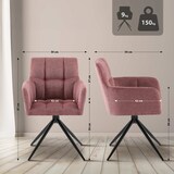 thumbnail of Conjunto de 2 Cadeiras de Jantar Jonah em Tecido vermelho rubi