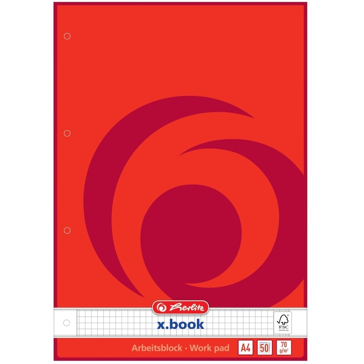 Arbeitsblock A4 kariert VE=50 Blatt