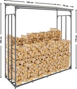 thumbnail of Kaminholzunterstand Ruston mit Abdeckplane XXL