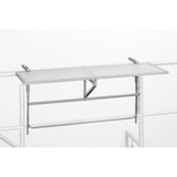 thumbnail of Merxx Balkonhängetisch, 120 x 40 cm, Stahl/Glas, Silber