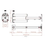 thumbnail of Novus SKY 10N TV Wandhalter für Wohnmobil arretierbar 200mm