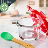 thumbnail of Babygläser 6er-Set bunte Deckel luftdichter Verschluss geschmacksecht Klarglas