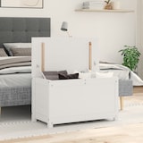 thumbnail of vidaXL Truhe Weiß 80x40x45,5 cm Massivholz Kiefer