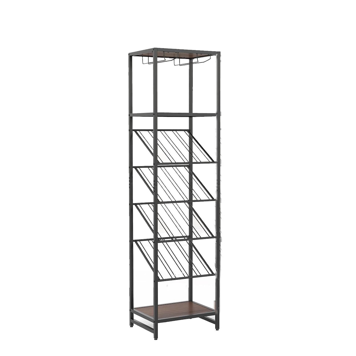 COSTWAY Scaffale per vino fino a 16 bottiglie, scaffale in metallo con 2 file di supporti per bottiglie e ripiani aperti, supporto per bottiglie
