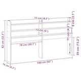 thumbnail of vidaXL Kopfteil mit Ablagen 150 cm Massivholz Kiefer