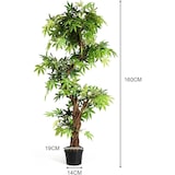 thumbnail of COSTWAY Plantas Artificiales, Grande, 160 cm, Planta Artificial en Maceta, Árbol Artificial como Real