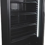 thumbnail of GastroHero Getränkekühlschrank GKSE360, 360 Liter Kühlraumvolumen, 5 verstellbare Einlegeböden, Innenbeleuchtung, Abschließbar, Schwarz