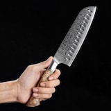 thumbnail of Hezhen - Cuchillo Santoku de Damasco - Serie B30 Master
