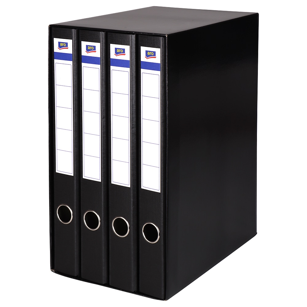 Modulo 4 Carpetas 2 anillas 25 mm Negro SIGMA